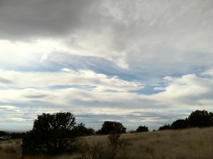 clouds on a southwestern horizon